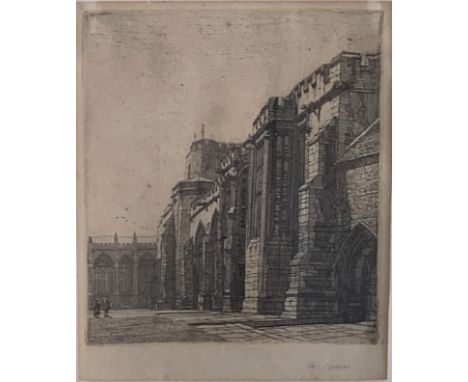 Frederick Landseer GRIGGS (1876-1938) The Palace, 1916 (Comstock 17) Etching Signed in pencil State v/v (Dimensions: 15 x 13c