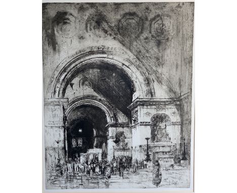 William WALCOT (1874-1943) A Court of Justice, 1913 Etching and aquatint (Dimensions: 64.3 x 50.7cm)(64.3 x 50.7cm)