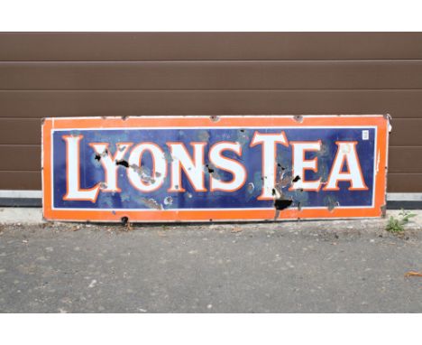 Advertising - Lyon’s Tea Enamel Sign, 152cm x 45cm 