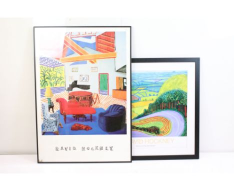 David Hockney - Two Poster Prints, one of Garrowby Hill produced for the Museum of Fine Arts, Boston, 63cm x 58cm and the oth