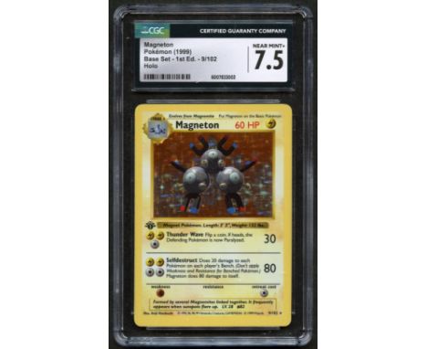 They say three's a crowd, but not when you're a Shadowless 1st Edition Magneton!&nbsp;This card has been authenticated and gr