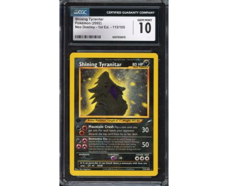 If you think Tyranitar couldn't look any cooler, let me introduce you to the 1st Edition shining Tyranitar!At just a populati