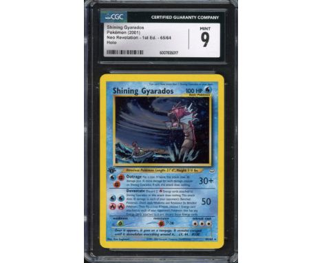 Everyone's first Shiny Pokémon, the Red Gyarados from The Lake of Rage! 1st Edition at that!This card has been authenticated 