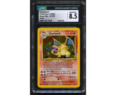4th times the charm, right? 8.5 Unlimited Charizard!The card has been authenticated and graded by CGC and awarded an Near Min