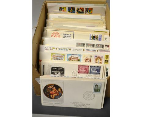Stamps - first day covers in a box, GB and world