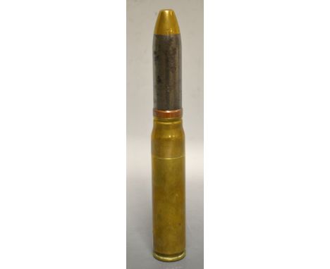 A 1944 trench art bullet steel lighter, barrel lighter base