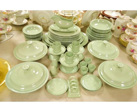 A Spode Flemish Green part dinner and coffee set