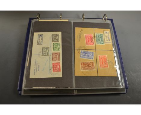 Stamps - George VI first day and commercial covers in album