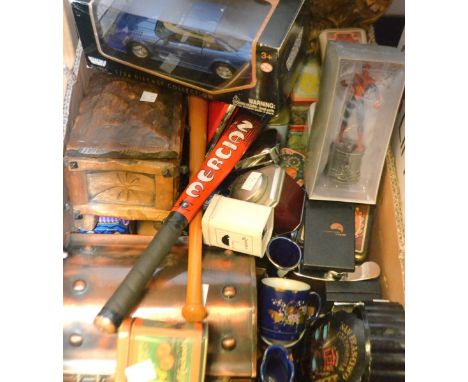 Boxes and Objects - a Zippo Snapon pocket lighter, others; tins; hipflask; jewellery box, etc