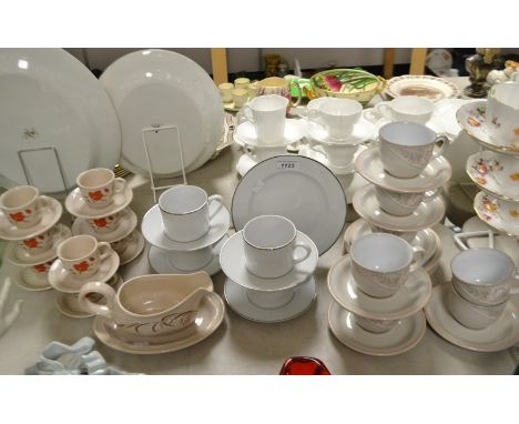 Tableware - a Poole Pottery Kismet pattern espresso coffee set; a Deny Coloroll part tea service, etc