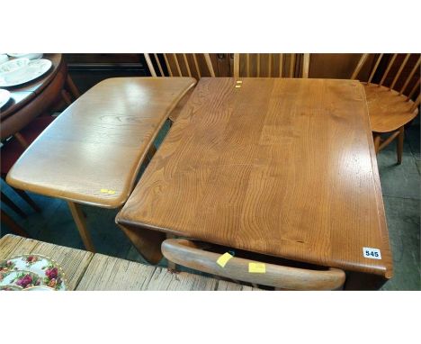 An Ercol Golden Dawn drop flap table and an Ercol table