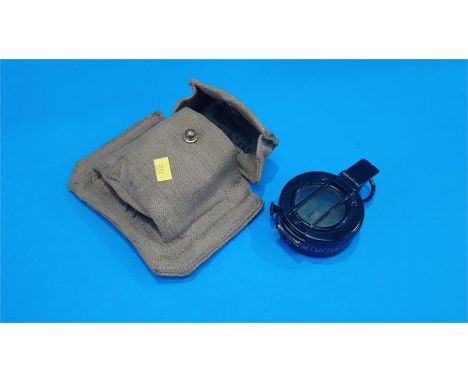 A 1944 MK III military issue compass and canvas case