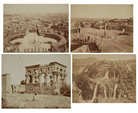 10 s/w-Fotografien Vintage um 1880Landschafts- und Stadtansichten Anonym "Rom, Blick auf die Stadt" 19,3 x 25,7 cm, o. R. Gia