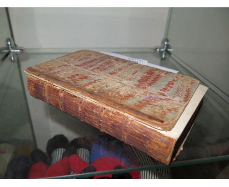 Books: The History and Antiquties of Rochester and its Environs, publish by J. Fisher and S. Croder, 1772, marble paper and l