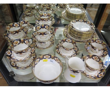 A Royal Albert Crown China part tea service, with underglaze blue floral and swag border (40)