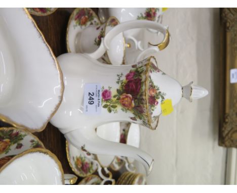 A Royal Albert Old Country Roses pattern tea, coffee and part dinner service (63 pieces)