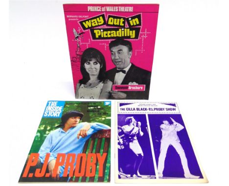 THEATRE &amp; POP MEMORABILIA - ASSORTED  comprising a Way Out in Piccadilly souvenir brochure, signed by Frankie Howerd; a P