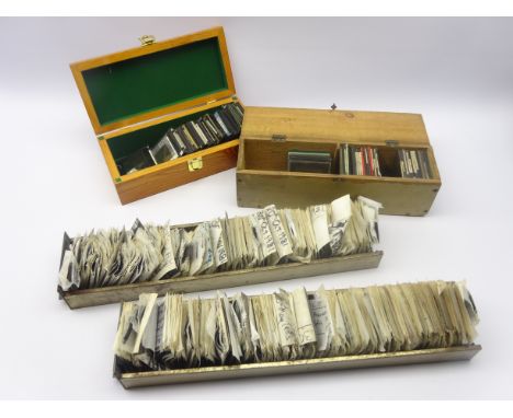 Collection of Magic Lantern slides, depicting mainly topohhraphical views of Canada incl. Niagra Falls & Harvesting scenes, S