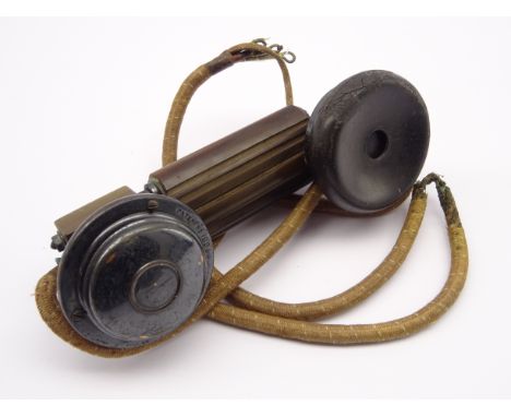 GPO handset, the brown bakelite handle stamped GPO No.36 and the speaker Patent No. 18944 - 1906