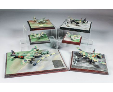Nine Diverse Images model aircraft, 1:72 scale, including - a Stirling mark III 218 squadron (limited edition No. 116 of 200)