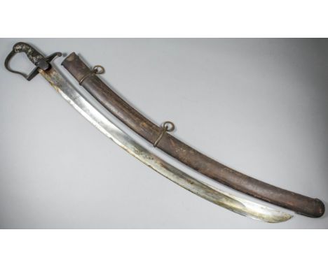 An 1796 pattern Light Calvary sabre by Osborn, the 33ins bright steel blade with manufacturers name to top spine, steel guard