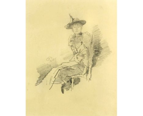 James McNeill Whistler (1834-1903) - Lithograph - "The Winged Hat", 7ins x 6.75ins, framed and glazed, together with a photog
