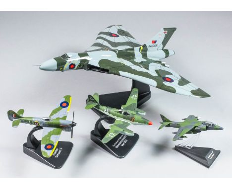 Twenty-six Atlas diecast model planes, including - a boxed set with a Messerschmitt ME262 and Hawker Tempest V, scale 1:72, s