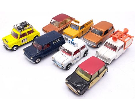 Dinky &amp; Corgi, a un boxed group comprising mainly of Mini models to include Dinky Mini Van "Vote For Someone", Dinky Mini