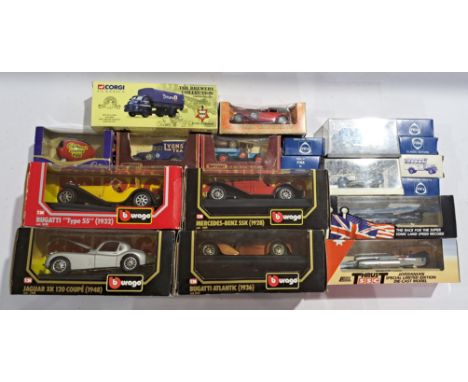 Lledo, Corgi, Burago, Matchbox and similar, A boxed and loose group to include; (Loose) Dinky Toys No.279 Aveling Bradfords D