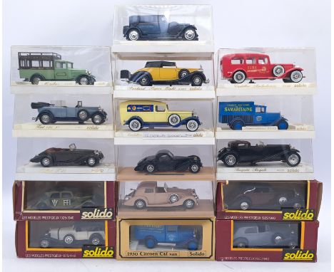 Solido Age d'or, a boxed commercial vehicles and car group to include 4062 Hispano Phaeton and others. Condition appear Good 