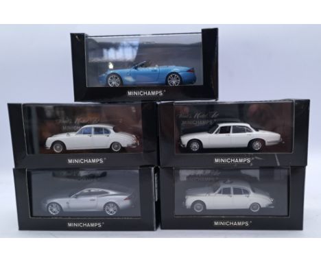 Mini Champs a boxed metal 1:43 scale Jaguar group to include 400 130530 Jaguar XK Convertible "light blue metallic" as well a