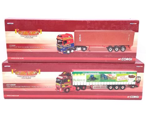 Corgi a boxed 1:50 scale "Hauliers of Renown" pair to include CC14009 Volvo FH Curtainside / Moffett Kooi 'Phillips (Seahouse