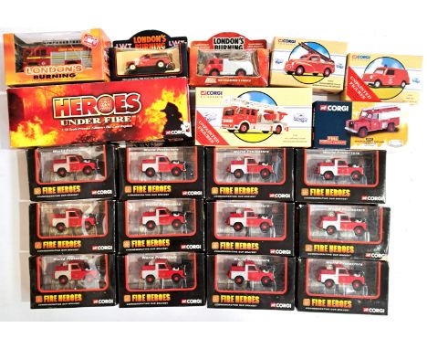 Corgi &amp; Lledo, a boxed fire related group to include US50805 (Heroes Under Fire) Seagrave K Fire Engine "Baltimore County