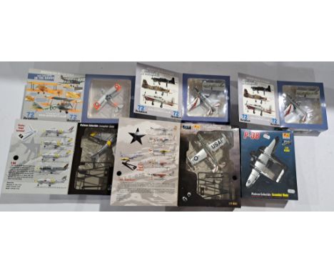 Easy Model &amp; 72 Aviation a boxed group of plastic pre-built models to include Winged Ace 37101 F-68 334FS USAF "Pilot Maj