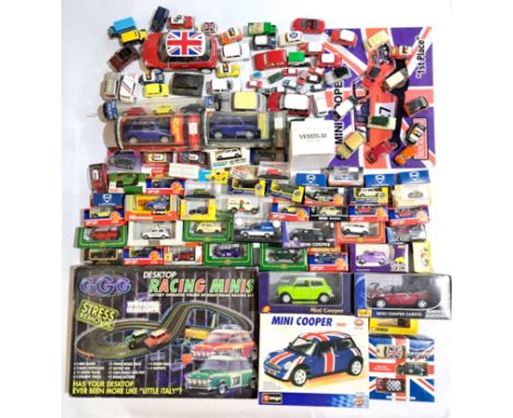 Corgi, Bburago, Oxford Diecast and similar, a boxed and unboxed mainly Mini related group to include boxed Bburago Metal Kit 