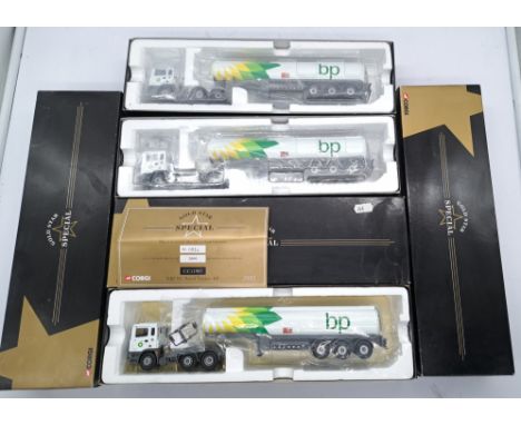 Corgi Gold Star Special 1:50 scale a boxed group to include; CC11907 ERF EC Petrol Tanker "BP" (please note all three models 