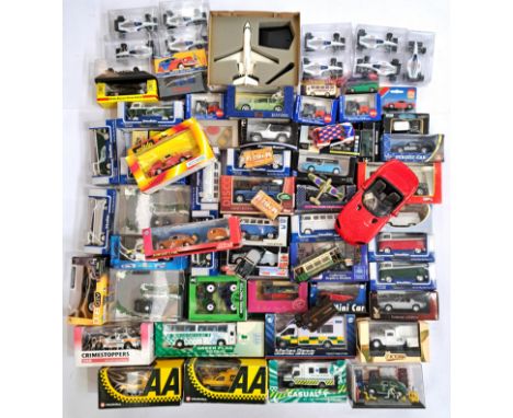 Solido, Matchbox, Siku, Schuco and similar, a boxed/carded mixed group comprising of Commercials, Cars Sets, aircraft, Ships 