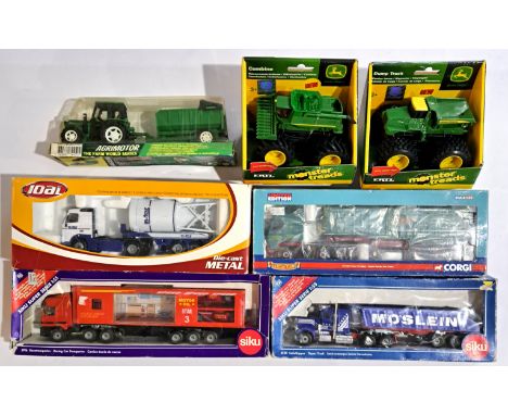 Corgi, Joal, Siku, ERTL &amp; similar, a boxed Commercial/Farm group to include ERTL Combine Harvester "John Deere", Siku 391