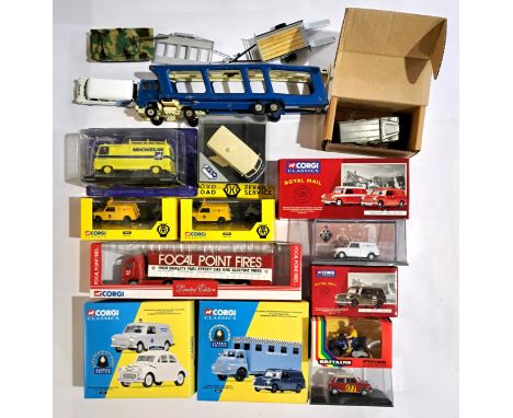 Britains, Corgi and similar, a boxed/unboxed mainly Commercial group to Britains 9402 1:32 scale Honda Four Trax 300 4X$, Unb