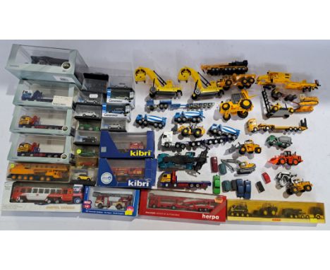 Herpa, Siku, Oxford Diecast and similar a boxed and unboxed group comprised of; emergency/commercial vehicles, plants and car