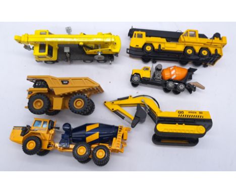 Dinky Toys, Joal, Majorette ans similar a loose plant group to include; Diggers, Dump Truck, Mixers and others. conditions ap