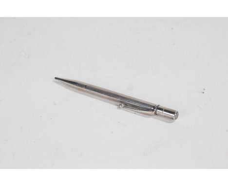 George VI silver propelling pencil, Birmingham 1948, maker E.S. &amp; Co., with engine turned body, 12cm long