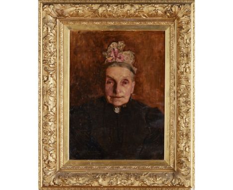 HUGH RAMSAY (AUSTRALIAN 1877-1906)  PORTRAIT OF AN ELDERLY LADY   Signed, oil on canvas  46cm x 51cm (18in x 24in) This lot i