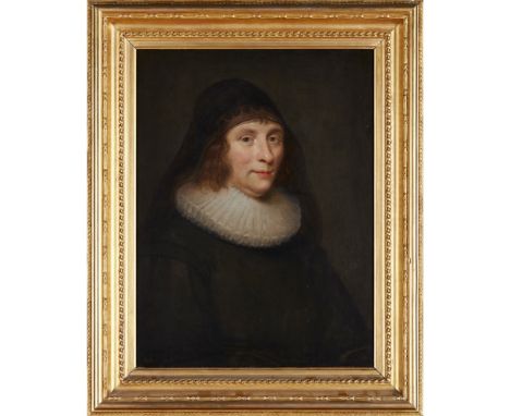 GEORGE JAMESONE (SCOTTISH 1589/1590-1644)  PORTRAIT OF LADY ANNE KEITH, HALF LENGTH  Oil on canvas  61cm x 46cm (24in x 18in)