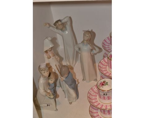 A Lladro figure, Nighty Night;  others, Wakening;  etc (5)