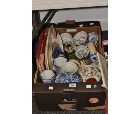 Ceramics - an Aynsley Cottage Garden trinket dish;  another;  a Doulton teapot  etc