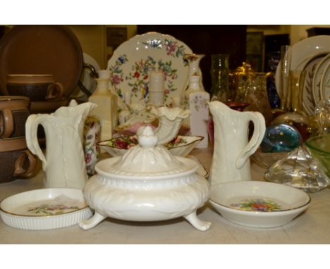 Decorative Ceramics - Minton Haddon Hall Trinket pot and cover;   an Aynsley Wild Violet bowl;  Aynsley Pembroke;  Royal Worc