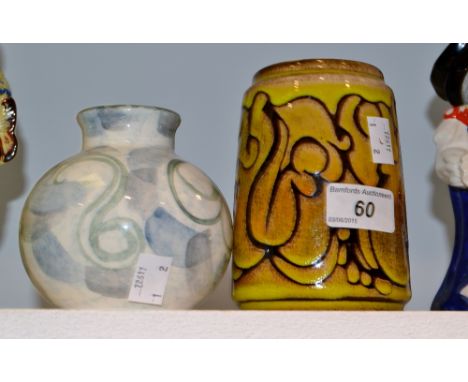 A Poole Delphis vase;  a Poole Da Vinci ovoid vase (2)