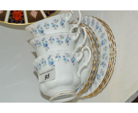 A set of 3 Royal Albert tea cups and saucers