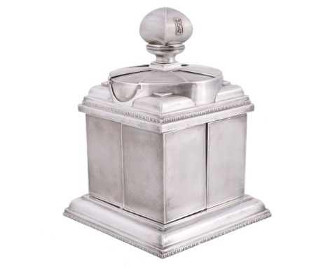 An Art Deco silver patent cigarette dispenser by Asprey & Co  An Art Deco silver patent cigarette dispenser by Asprey  &  Co.